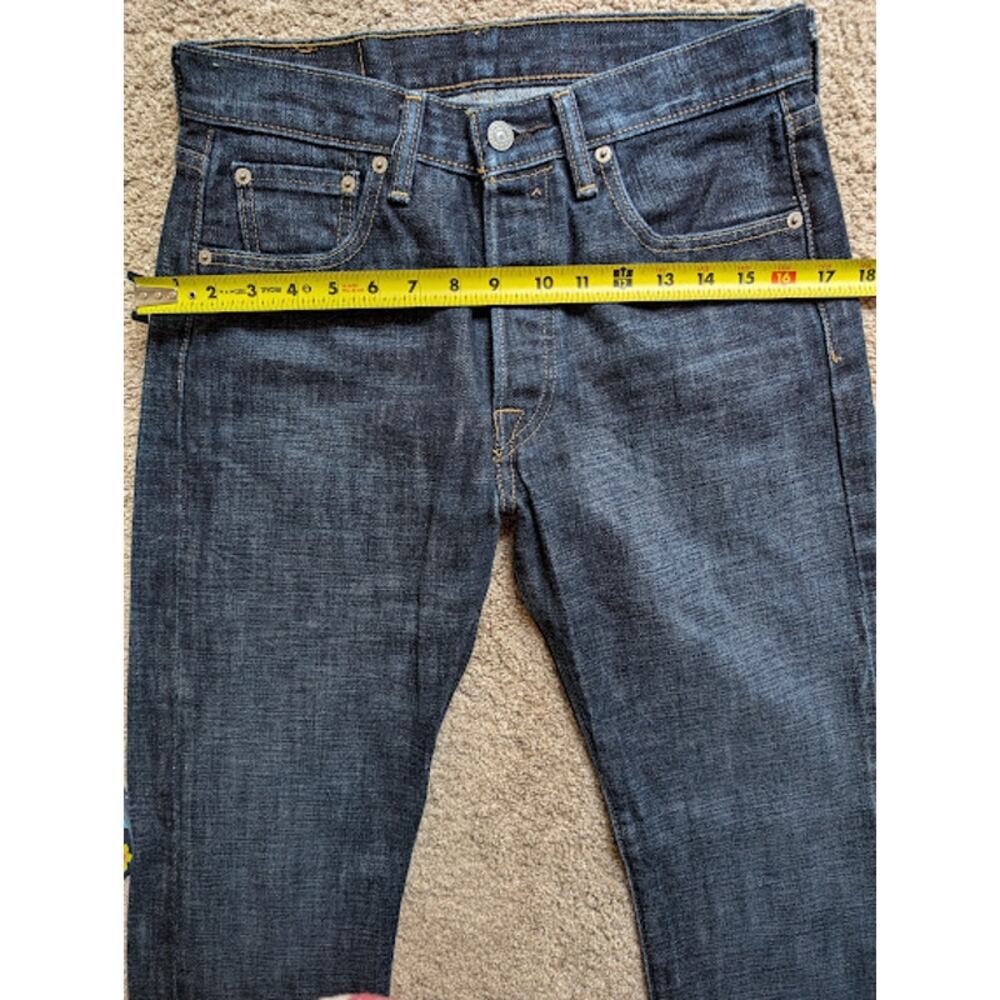 501 dark blue Levi Straus Jeans 30 W 32 L Retro bikercore Heritage Normcore - Picture 9 of 13